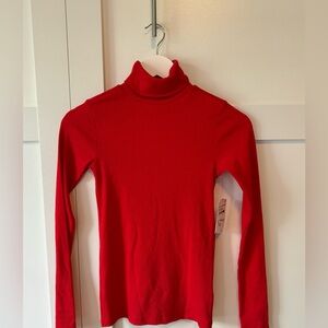 NWT-Nordstrom Rack Red Turtleneck Long Sleeve-Women’s Small-never worn